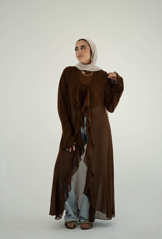 Luna Ruffle Chiffon Cardigan