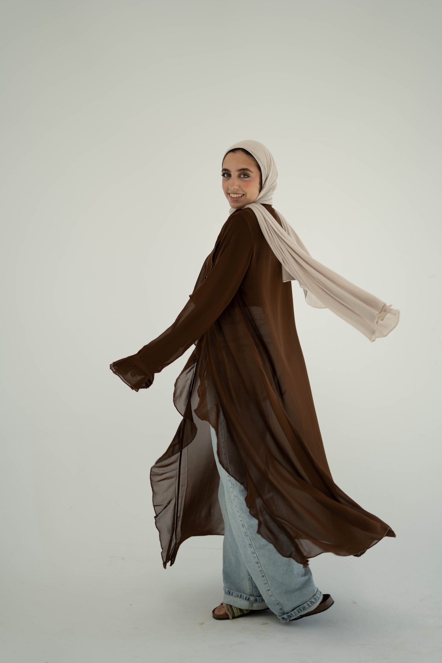Luna Ruffle Chiffon Cardigan