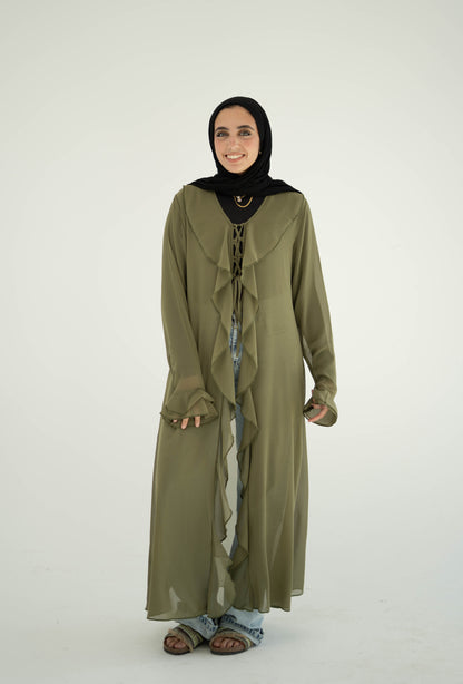 Luna Ruffle Chiffon Cardigan