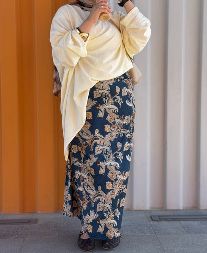 Linen Skirt & Blouse Set
