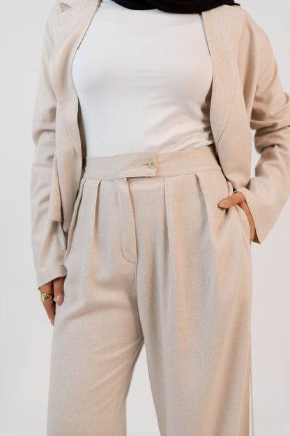 Aurora Belted Linen Blend Set