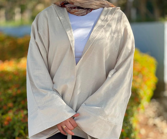 Premium Beige Linen Shirt